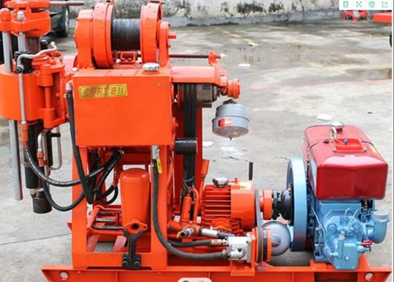 Geolojik sondaj makinesi, 100 metre derinliğinde hidrolik sürünen sondaj makinesi.
