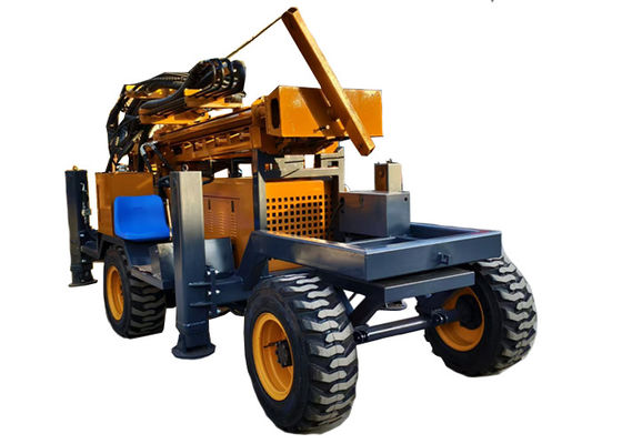 65KW dizel motor tekerlek su kuyusu sondajı tarım için / jeotermal kuyular