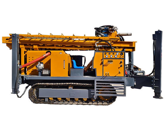 1000m Crawler hidrolik su kuyusu sondajı 6 silindirli dizel motor