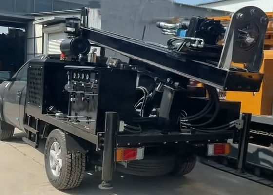 Çevre operasyonları için çift güçli başlı traktör monte edilmiş sondaj makinesi