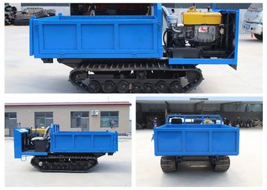 Mavi Hidrolik Mini Parça Taşıyıcı Dizel Paletli Araç Max Yükleme 2.0 Ton