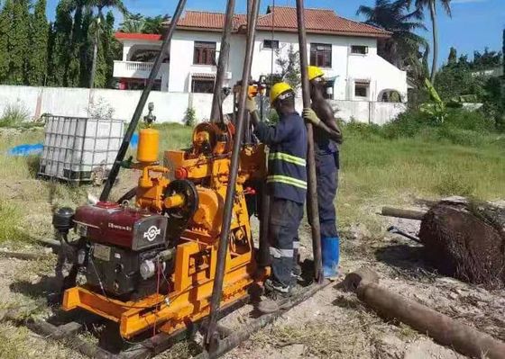 100m Derinlik Delik Deliği Döner Taşınabilir Su Sondajı Rig